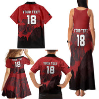 Custom Aosta Valley Family Matching Tank Maxi Dress and Hawaiian Shirt Mont Blanc Sporty Style - Wonder Print Shop