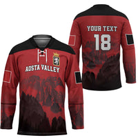 Custom Aosta Valley Hockey Jersey Mont Blanc Sporty Style - Wonder Print Shop
