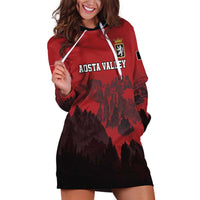Custom Aosta Valley Hoodie Dress Mont Blanc Sporty Style - Wonder Print Shop