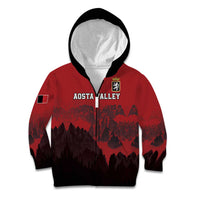 Custom Aosta Valley Kid Hoodie Mont Blanc Sporty Style - Wonder Print Shop