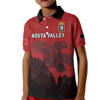 Custom Aosta Valley Kid Polo Shirt Mont Blanc Sporty Style - Wonder Print Shop