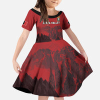 Custom Aosta Valley Kid Short Sleeve Dress Mont Blanc Sporty Style - Wonder Print Shop
