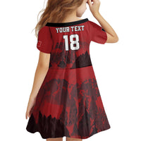 Custom Aosta Valley Kid Short Sleeve Dress Mont Blanc Sporty Style - Wonder Print Shop