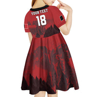 Custom Aosta Valley Kid Short Sleeve Dress Mont Blanc Sporty Style - Wonder Print Shop