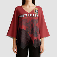 Custom Aosta Valley Kimono Sleeve Blouse Mont Blanc Sporty Style - Wonder Print Shop