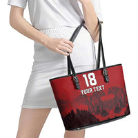 Custom Aosta Valley Leather Tote Bag Mont Blanc Sporty Style - Wonder Print Shop