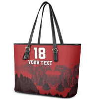 Custom Aosta Valley Leather Tote Bag Mont Blanc Sporty Style - Wonder Print Shop