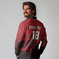 Custom Aosta Valley Long Sleeve Polo Shirt Mont Blanc Sporty Style - Wonder Print Shop