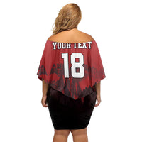 Custom Aosta Valley Off Shoulder Short Dress Mont Blanc Sporty Style - Wonder Print Shop