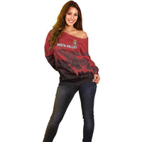 Custom Aosta Valley Off Shoulder Sweater Mont Blanc Sporty Style - Wonder Print Shop