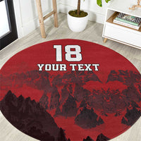 Custom Aosta Valley Round Carpet Mont Blanc Sporty Style - Wonder Print Shop
