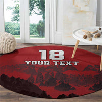 Custom Aosta Valley Round Carpet Mont Blanc Sporty Style - Wonder Print Shop