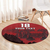 Custom Aosta Valley Round Carpet Mont Blanc Sporty Style - Wonder Print Shop
