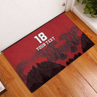 Custom Aosta Valley Rubber Doormat Mont Blanc Sporty Style - Wonder Print Shop