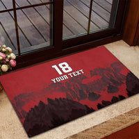 Custom Aosta Valley Rubber Doormat Mont Blanc Sporty Style - Wonder Print Shop