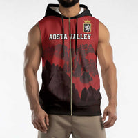 Custom Aosta Valley Sleeveless Zip Hoodie Mont Blanc Sporty Style - Wonder Print Shop