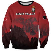 Custom Aosta Valley Sweatshirt Mont Blanc Sporty Style - Wonder Print Shop