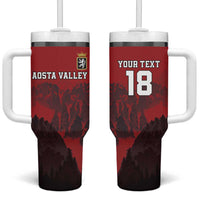 Custom Aosta Valley Tumbler With Handle Mont Blanc Sporty Style - Wonder Print Shop