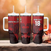 Custom Aosta Valley Tumbler With Handle Mont Blanc Sporty Style - Wonder Print Shop