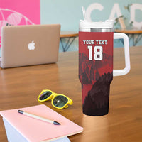 Custom Aosta Valley Tumbler With Handle Mont Blanc Sporty Style - Wonder Print Shop