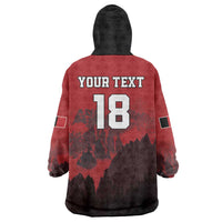 Custom Aosta Valley Wearable Blanket Hoodie Mont Blanc Sporty Style - Wonder Print Shop