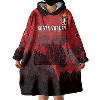 Custom Aosta Valley Wearable Blanket Hoodie Mont Blanc Sporty Style - Wonder Print Shop
