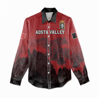 Custom Aosta Valley Women Casual Shirt Mont Blanc Sporty Style - Wonder Print Shop