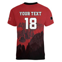 Custom Aosta Valley Women V-Neck T-Shirt Mont Blanc Sporty Style - Wonder Print Shop