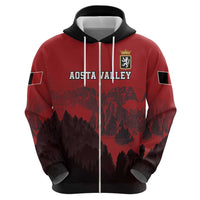 Custom Aosta Valley Zip Hoodie Mont Blanc Sporty Style - Wonder Print Shop