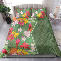 Africa Tropical Flowers Bedding Set Green Version - Wonder Print Shop
