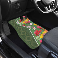 Africa Tropical Flowers Car Mats Green Version - Wonder Print Shop