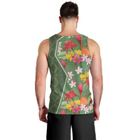 Africa Tropical Flowers Men Tank Top Green Version - Wonder Print Shop