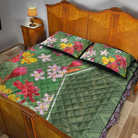 Africa Tropical Flowers Quilt Bed Set Green Version - Wonder Print Shop