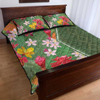 Africa Tropical Flowers Quilt Bed Set Green Version - Wonder Print Shop