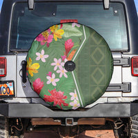 Africa Tropical Flowers Spare Tire Cover Green Version - Wonder Print Shop