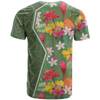 Africa Tropical Flowers T Shirt Green Version - Wonder Print Shop