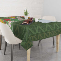 Africa Tropical Flowers Tablecloth Green Version - Wonder Print Shop
