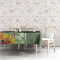 Africa Tropical Flowers Tablecloth Green Version - Wonder Print Shop