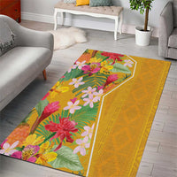 Africa Tropical Flowers Area Rug Yellow Version - Wonder Print Shop