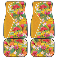 Africa Tropical Flowers Car Mats Yellow Version - Wonder Print Shop
