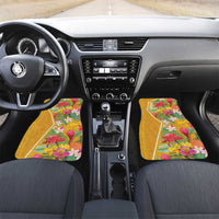 Africa Tropical Flowers Car Mats Yellow Version - Wonder Print Shop