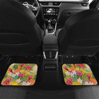Africa Tropical Flowers Car Mats Yellow Version - Wonder Print Shop