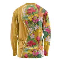 Africa Tropical Flowers Long Sleeve Shirt Yellow Version - Wonder Print Shop