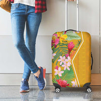 Africa Tropical Flowers Luggage Cover Yellow Version - Wonder Print Shop
