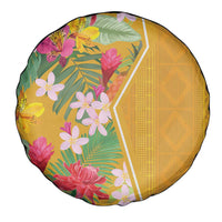 Africa Tropical Flowers Spare Tire Cover Yellow Version - Wonder Print Shop