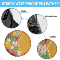 Africa Tropical Flowers Spare Tire Cover Yellow Version - Wonder Print Shop