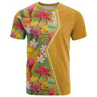 Africa Tropical Flowers T Shirt Yellow Version - Wonder Print Shop