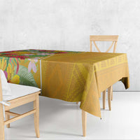 Africa Tropical Flowers Tablecloth Yellow Version - Wonder Print Shop