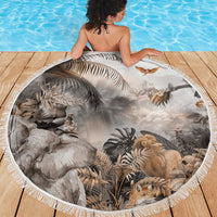 Africa Safari Animals Beach Blanket - Wonder Print Shop