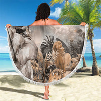Africa Safari Animals Beach Blanket - Wonder Print Shop